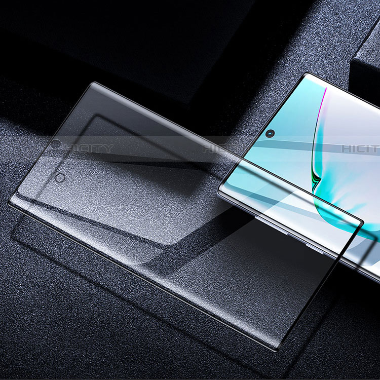Samsung Galaxy Note 10用強化ガラス フル液晶保護フィルム F05 サムスン ブラック