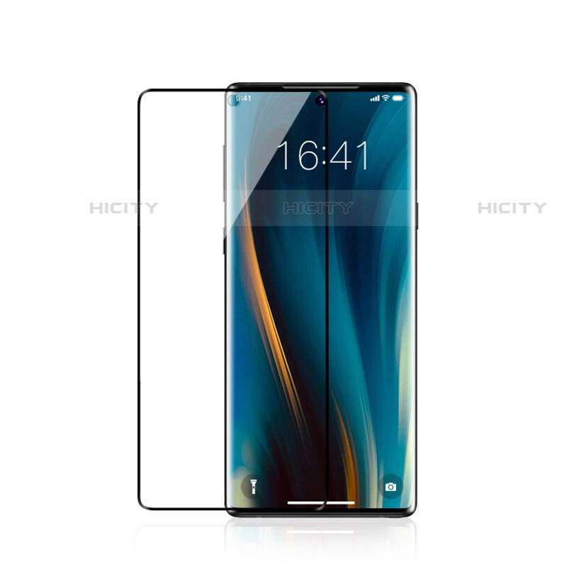 Samsung Galaxy Note 10用強化ガラス フル液晶保護フィルム F07 サムスン ブラック
