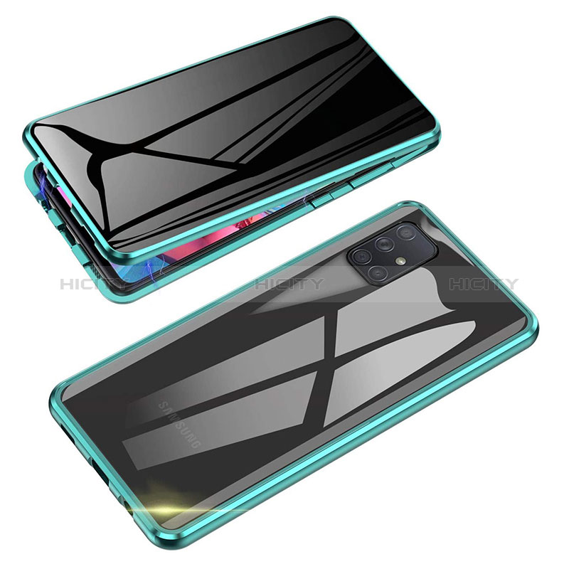 Samsung Galaxy Note 10 Lite用ケース 高級感 手触り良い アルミメタル 製の金属製 360度 フルカバーバンパー 鏡面 カバー サムスン グリーン