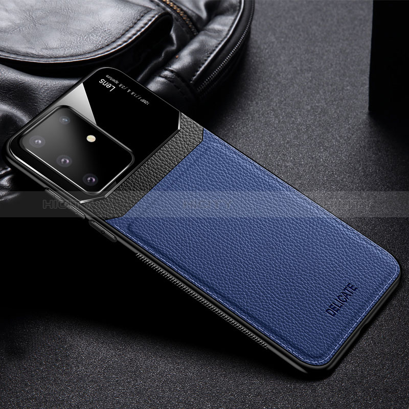 Samsung Galaxy Note 10 Lite用シリコンケース ソフトタッチラバー レザー柄 カバー FL1 サムスン 