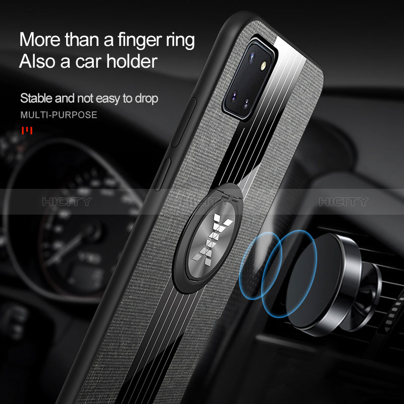 Samsung Galaxy Note 10 Lite用極薄ソフトケース シリコンケース 耐衝撃 全面保護 アンド指輪 マグネット式 バンパー X01L サムスン 