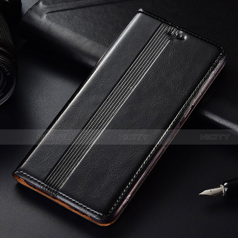 Samsung Galaxy Note 10 Plus 5G用手帳型 レザーケース スタンド カバー T03 サムスン ブラック