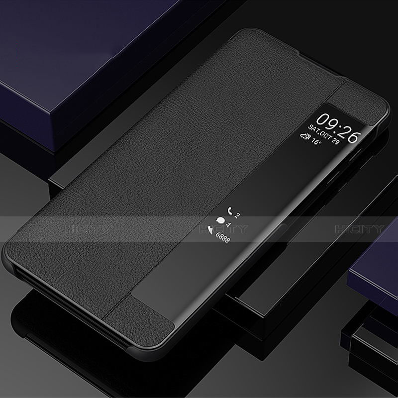 Samsung Galaxy Note 10 Plus 5G用手帳型 レザーケース スタンド カバー T04 サムスン ブラック