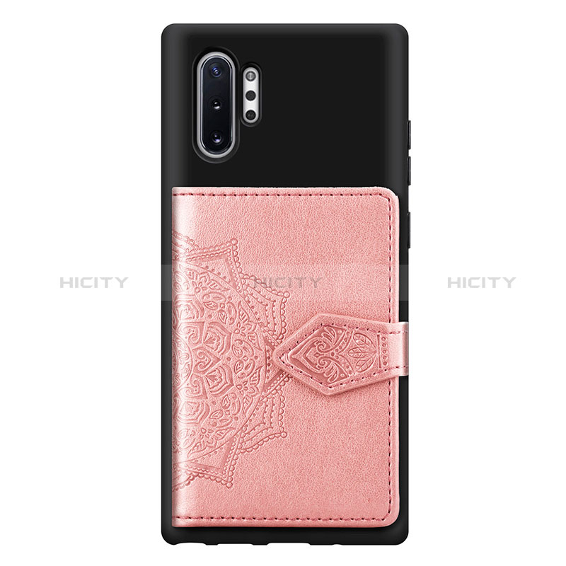 Samsung Galaxy Note 10 Plus 5G用極薄ソフトケース シリコンケース 耐衝撃 全面保護 マグネット式 バンパー S09D サムスン ピンク