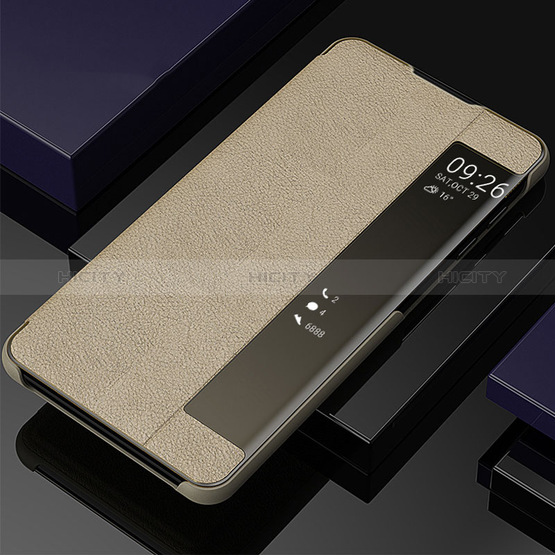 Samsung Galaxy Note 10 Plus 5G用手帳型 レザーケース スタンド カバー ZL2 サムスン ゴールド