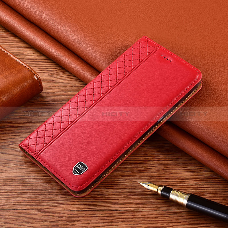 Samsung Galaxy Note 10 Plus 5G用手帳型 レザーケース スタンド カバー H11P サムスン レッド