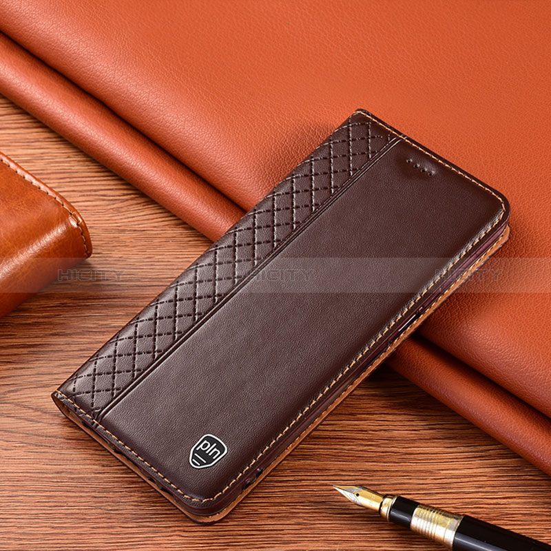 Samsung Galaxy Note 10 Plus 5G用手帳型 レザーケース スタンド カバー H11P サムスン ブラウン