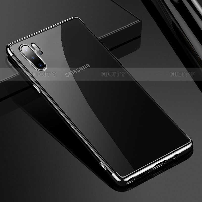 Samsung Galaxy Note 10 Plus 5G用極薄ソフトケース シリコンケース 耐衝撃 全面保護 クリア透明 H02 サムスン シルバー