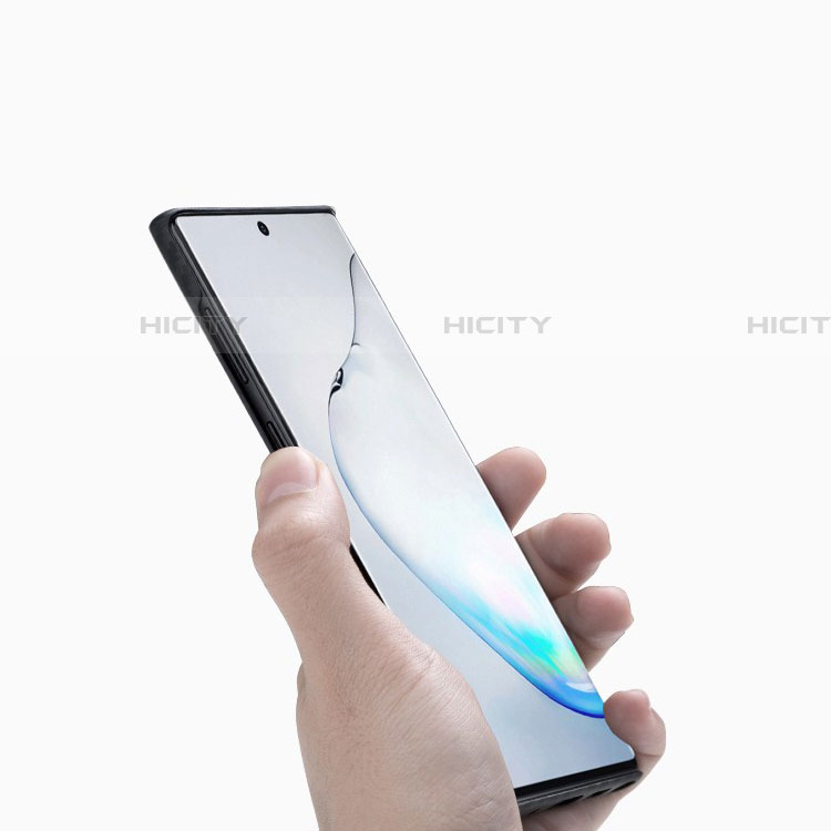 Samsung Galaxy Note 10 Plus 5G用炭素繊維ケース ソフトタッチラバー ツイル カバー C01 サムスン ブラック