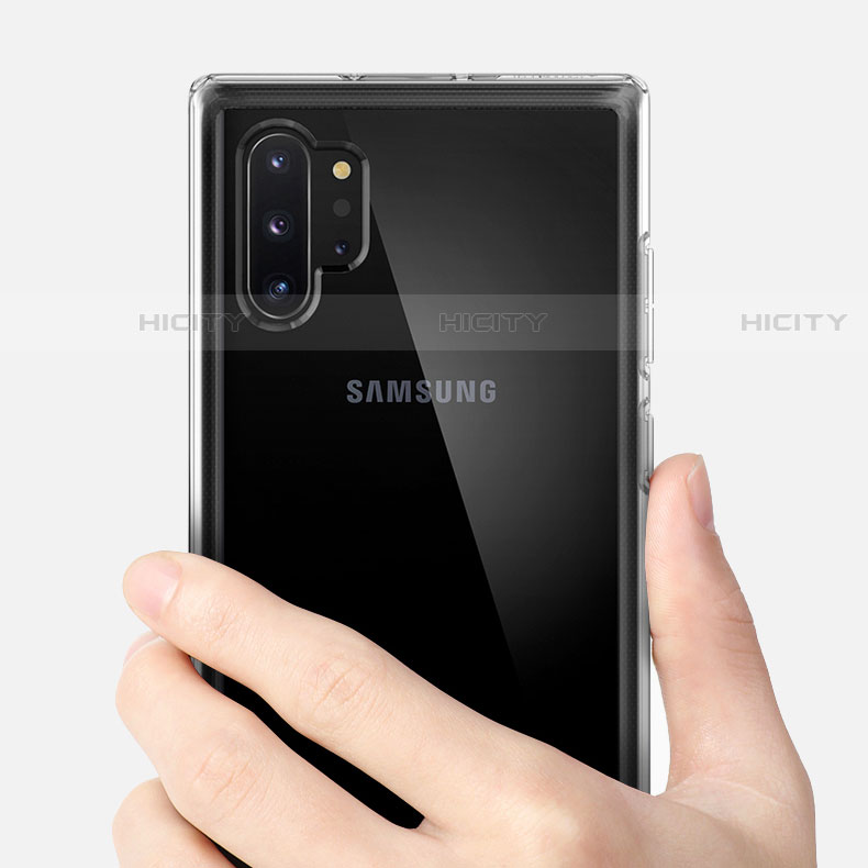 Samsung Galaxy Note 10 Plus 5G用極薄ソフトケース シリコンケース 耐衝撃 全面保護 クリア透明 T02 サムスン クリア