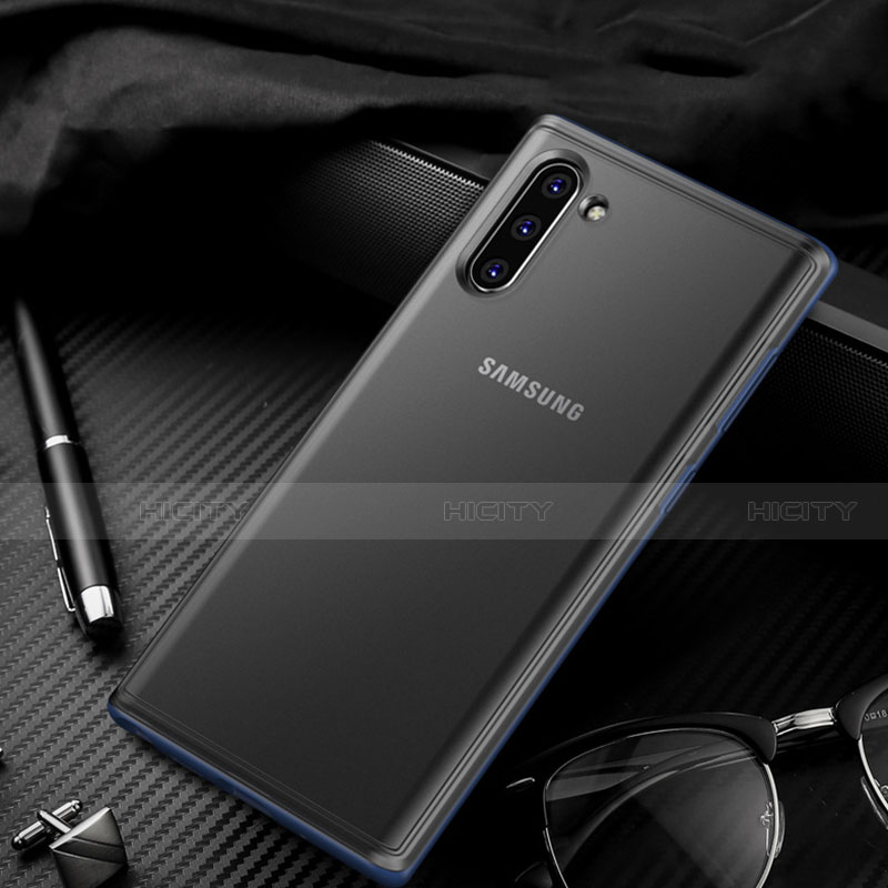 Samsung Galaxy Note 10 Plus 5G用ハイブリットバンパーケース クリア透明 プラスチック 鏡面 カバー H01 サムスン 
