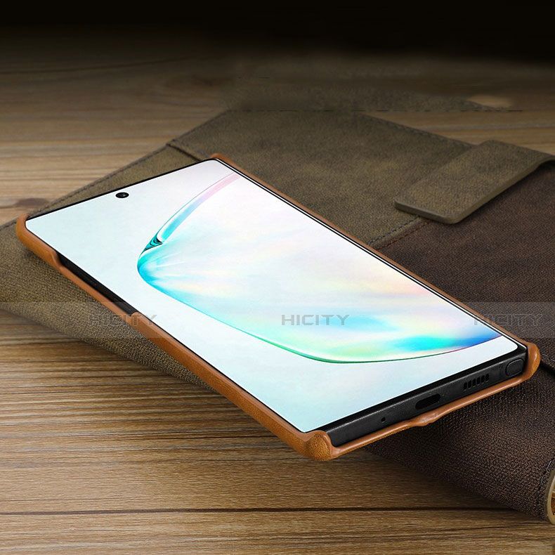 Samsung Galaxy Note 10 Plus 5G用ケース 高級感 手触り良いレザー柄 R03 サムスン 
