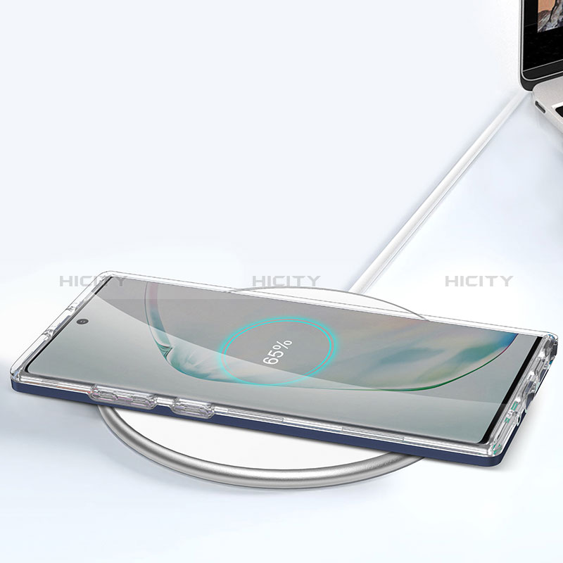 Samsung Galaxy Note 10 Plus 5G用ハイブリットバンパーケース クリア透明 プラスチック 鏡面 カバー MQ1 サムスン 