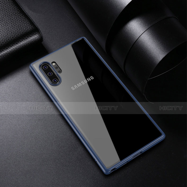 Samsung Galaxy Note 10 Plus 5G用ハイブリットバンパーケース クリア透明 プラスチック 鏡面 カバー サムスン 