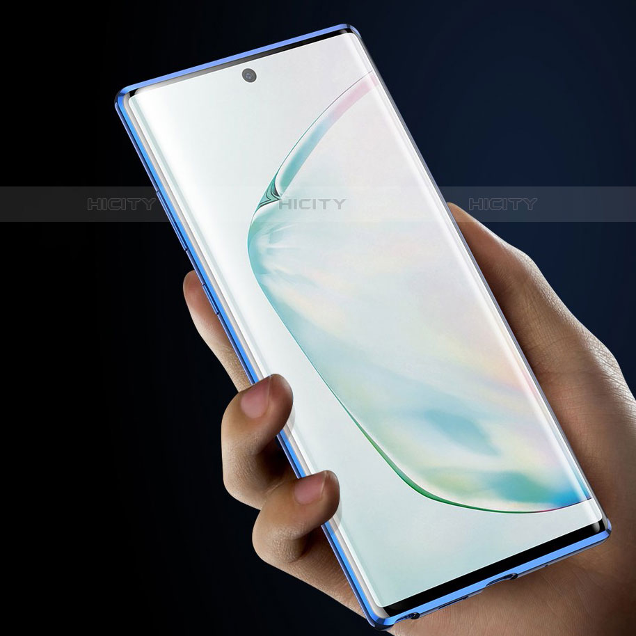 Samsung Galaxy Note 10 Plus 5G用ケース 高級感 手触り良い アルミメタル 製の金属製 360度 フルカバーバンパー 鏡面 カバー M03 サムスン 