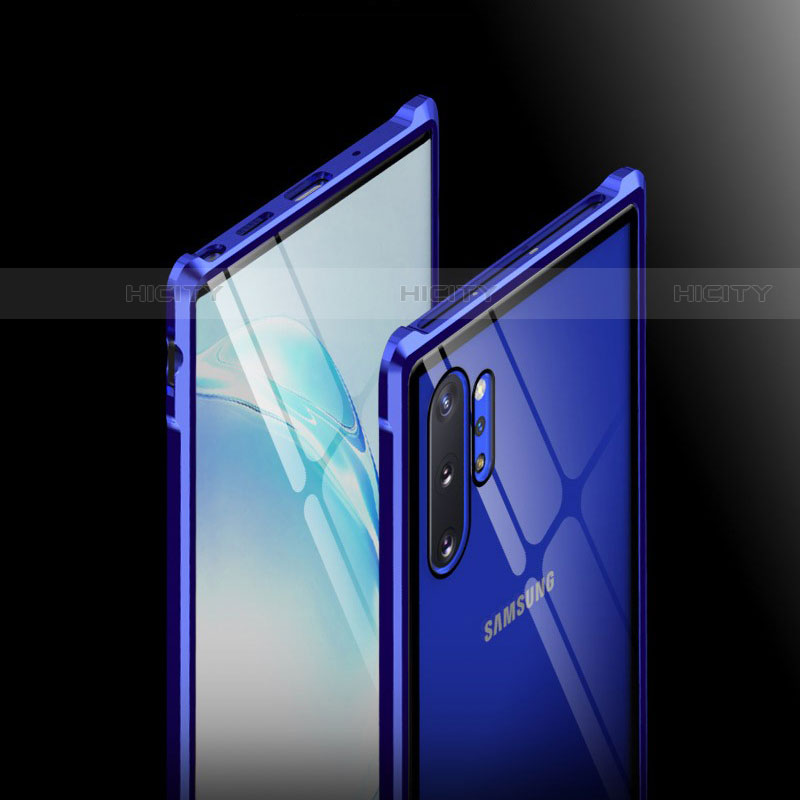 Samsung Galaxy Note 10 Plus 5G用ケース 高級感 手触り良い アルミメタル 製の金属製 360度 フルカバーバンパー 鏡面 カバー M04 サムスン 