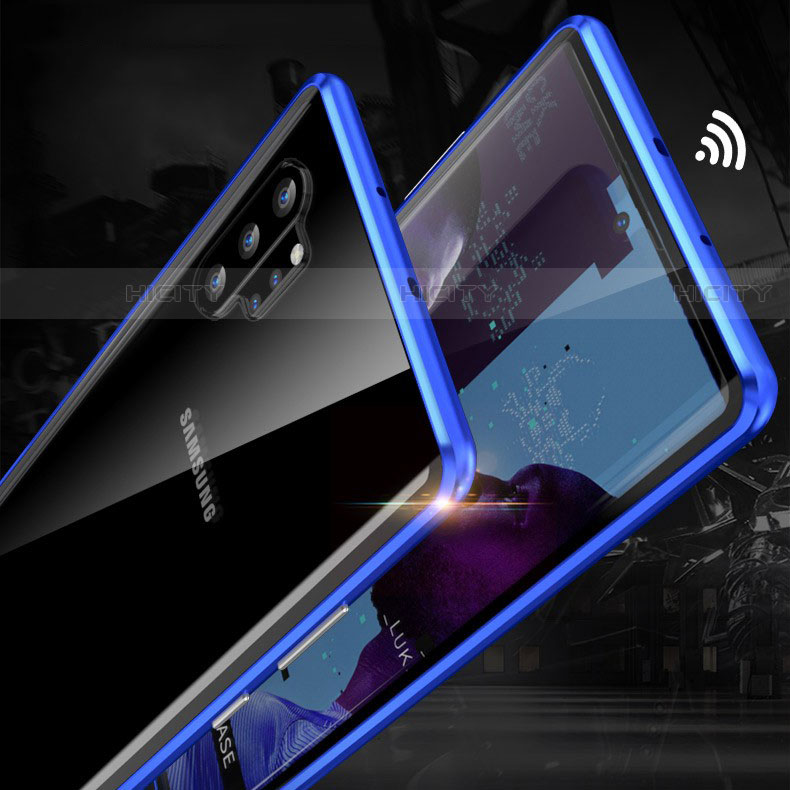 Samsung Galaxy Note 10 Plus 5G用ケース 高級感 手触り良い アルミメタル 製の金属製 360度 フルカバーバンパー 鏡面 カバー M01 サムスン 