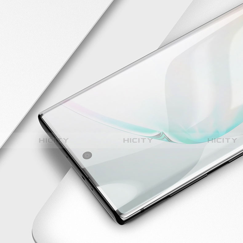 Samsung Galaxy Note 10 Plus 5G用強化ガラス フル液晶保護フィルム F03 サムスン ブラック