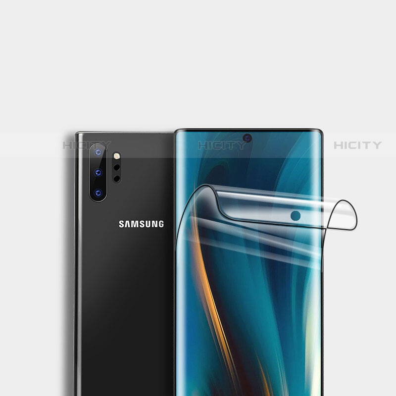 Samsung Galaxy Note 10 Plus 5G用強化ガラス フル液晶保護フィルム F07 サムスン ブラック