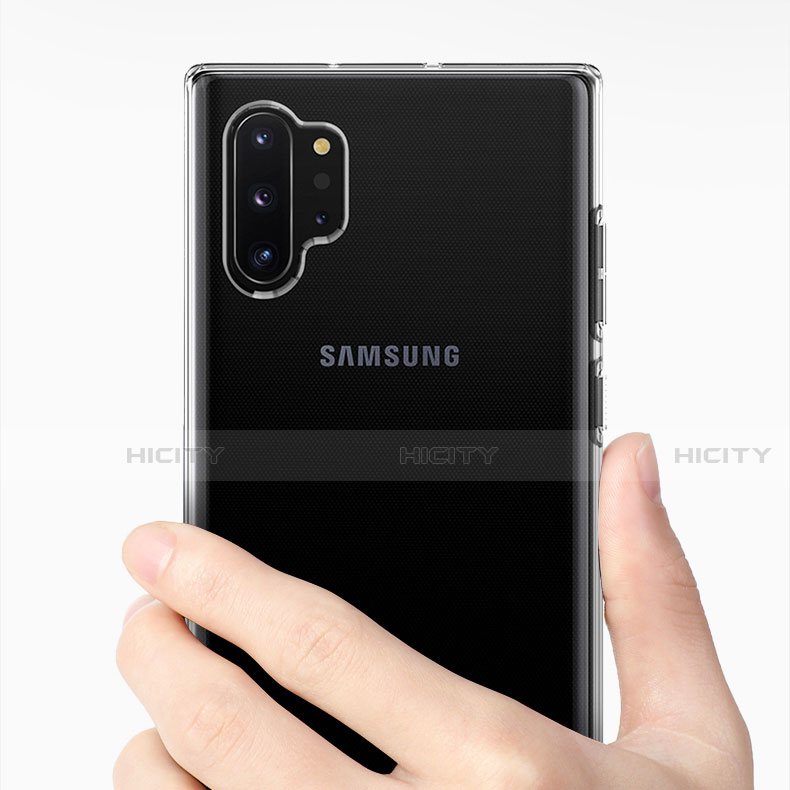 Samsung Galaxy Note 10 Plus用極薄ソフトケース シリコンケース 耐衝撃 全面保護 クリア透明 K01 サムスン クリア