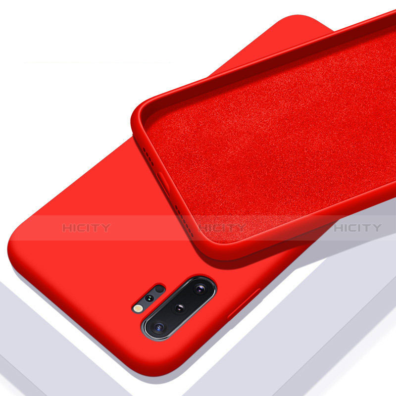 Samsung Galaxy Note 10 Plus用360度 フルカバー極薄ソフトケース シリコンケース 耐衝撃 全面保護 バンパー C01 サムスン レッド