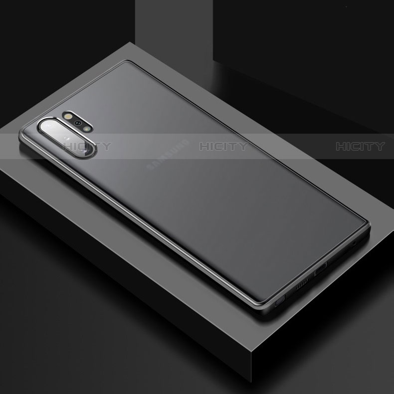 Samsung Galaxy Note 10 Plus用ハイブリットバンパーケース プラスチック 兼シリコーン カバー U02 サムスン ブラック