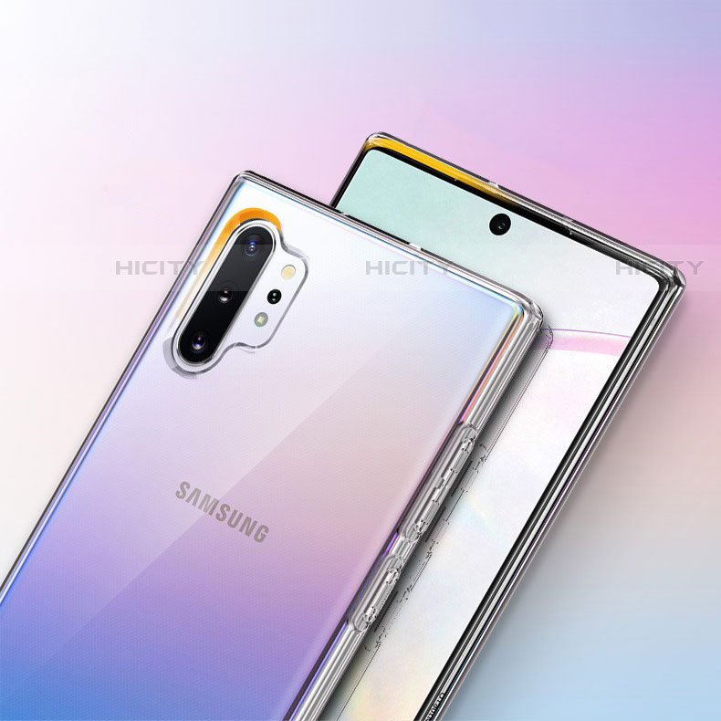 Samsung Galaxy Note 10 Plus用極薄ソフトケース シリコンケース 耐衝撃 全面保護 クリア透明 カバー サムスン クリア