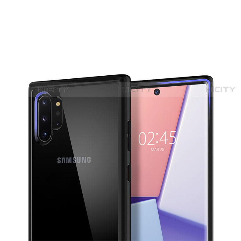 Samsung Galaxy Note 10 Plus用極薄ソフトケース シリコンケース 耐衝撃 全面保護 クリア透明 T02 サムスン クリア