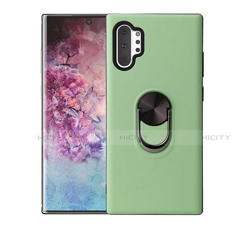 Samsung Galaxy Note 10 Plus用極薄ソフトケース シリコンケース 耐衝撃 全面保護 アンド指輪 マグネット式 バンパー T01 サムスン 