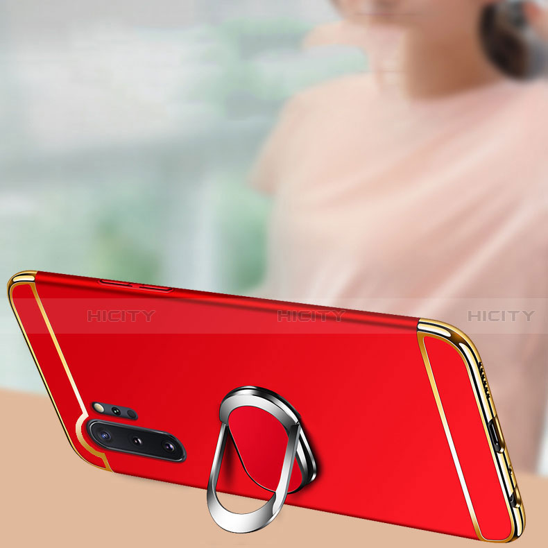Samsung Galaxy Note 10 Plus用ケース 高級感 手触り良い メタル兼プラスチック バンパー アンド指輪 T01 サムスン 
