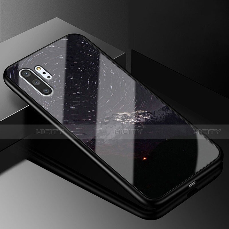 Samsung Galaxy Note 10 Plus用ハイブリットバンパーケース プラスチック パターン 鏡面 カバー K01 サムスン 