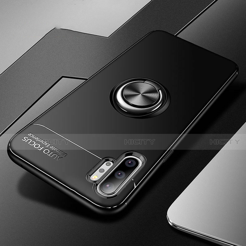 Samsung Galaxy Note 10 Plus用極薄ソフトケース シリコンケース 耐衝撃 全面保護 アンド指輪 マグネット式 バンパー T03 サムスン 