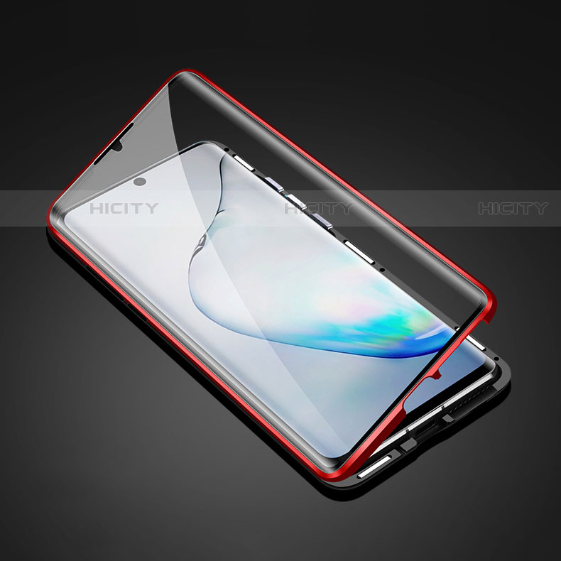 Samsung Galaxy Note 10 Plus用ケース 高級感 手触り良い アルミメタル 製の金属製 360度 フルカバーバンパー 鏡面 カバー M05 サムスン 