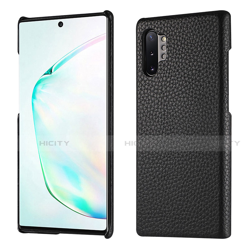 Samsung Galaxy Note 10 Plus用ケース 高級感 手触り良いレザー柄 P01 サムスン 