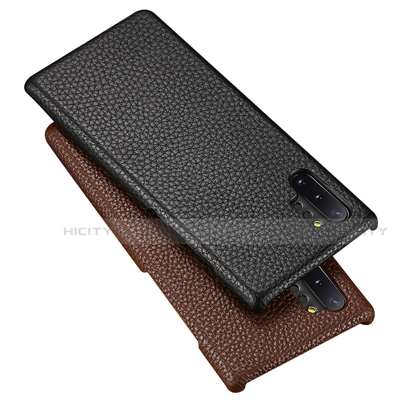 Samsung Galaxy Note 10 Plus用ケース 高級感 手触り良いレザー柄 P01 サムスン 