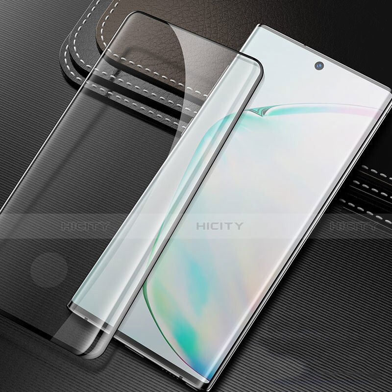 Samsung Galaxy Note 10 Plus用強化ガラス フル液晶保護フィルム サムスン ブラック