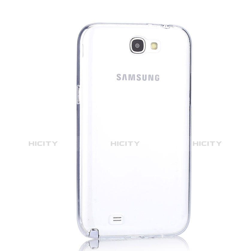 Samsung Galaxy Note 2 N7100 N7105用極薄ソフトケース シリコンケース 耐衝撃 全面保護 クリア透明 サムスン クリア