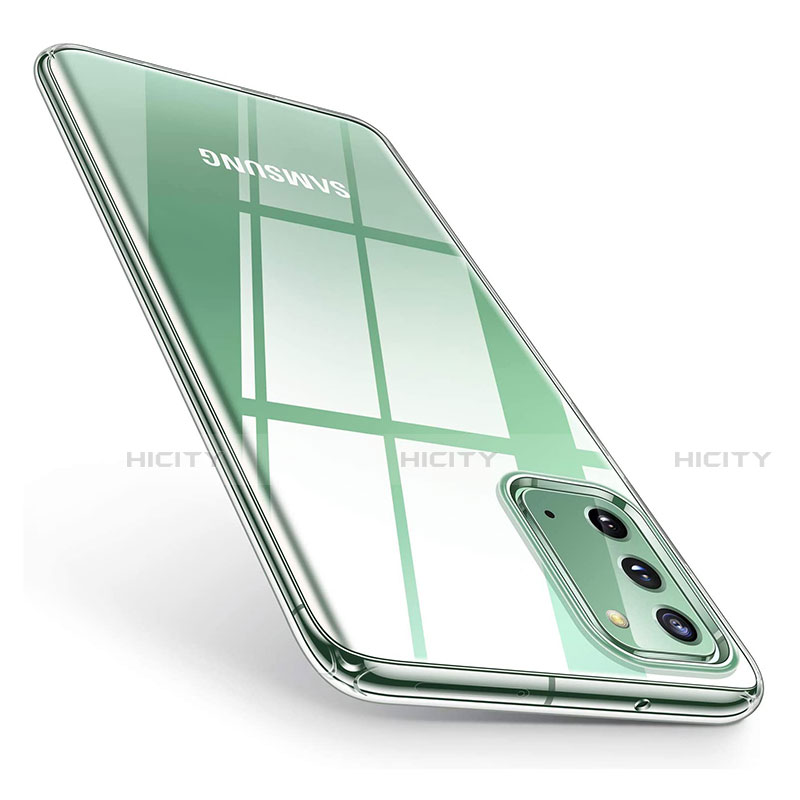 Samsung Galaxy Note 20 5G用極薄ソフトケース シリコンケース 耐衝撃 全面保護 クリア透明 T02 サムスン クリア