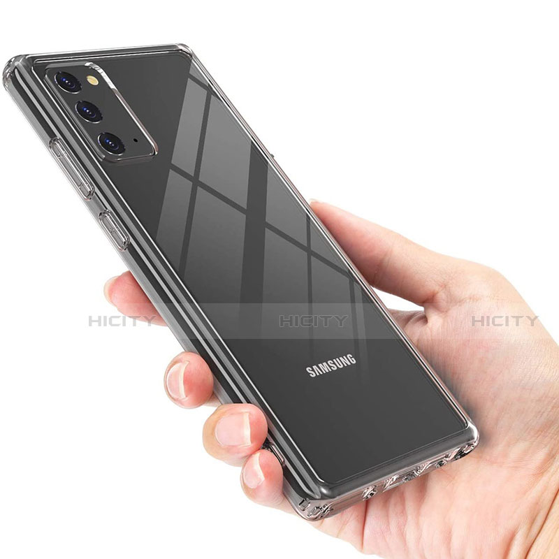 Samsung Galaxy Note 20 5G用極薄ソフトケース シリコンケース 耐衝撃 全面保護 クリア透明 カバー サムスン クリア