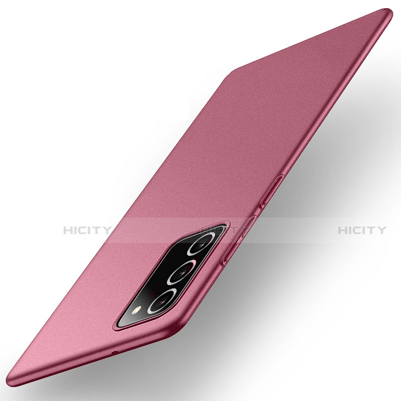 Samsung Galaxy Note 20 5G用ハードケース プラスチック 質感もマット カバー M01 サムスン ワインレッド
