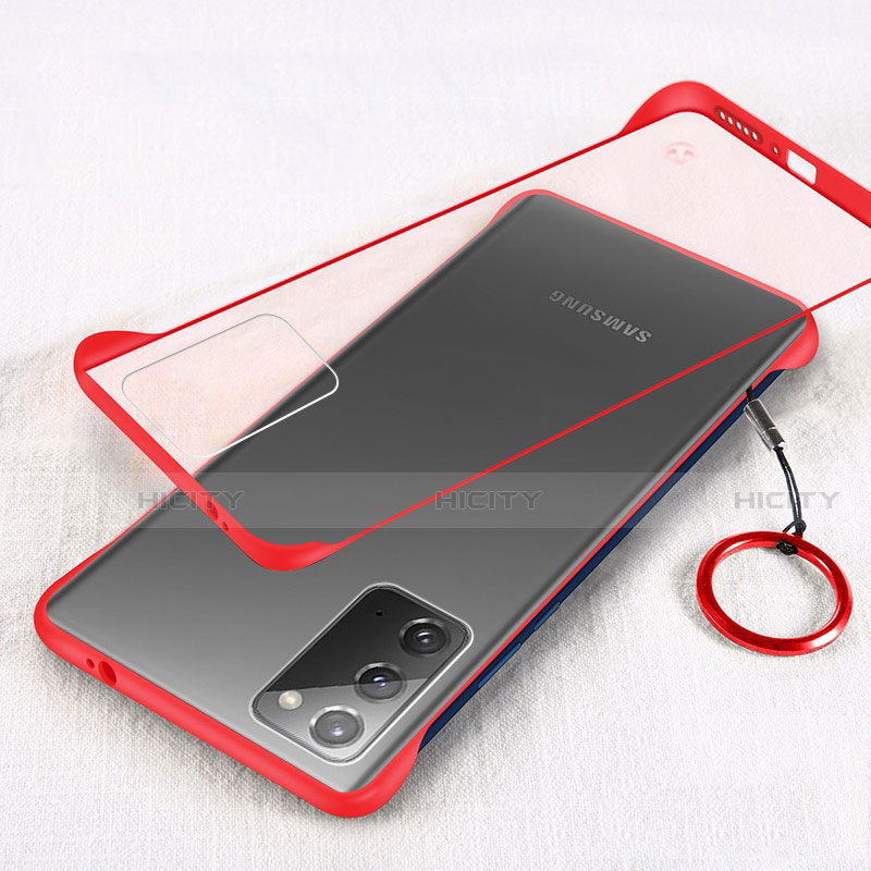 Samsung Galaxy Note 20 5G用ハードカバー クリスタル クリア透明 S01 サムスン レッド