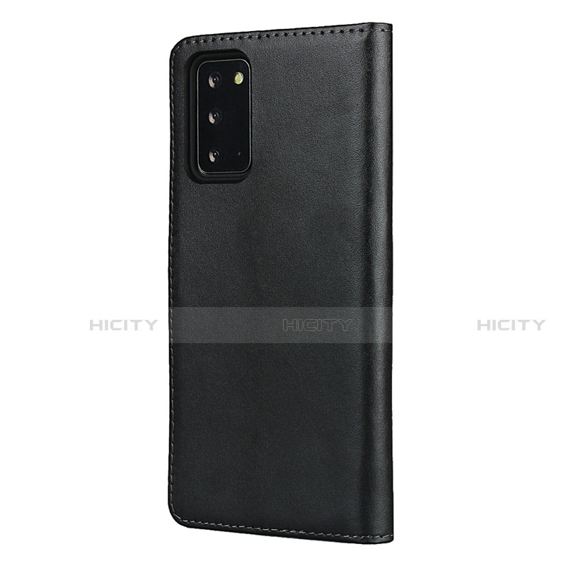 Samsung Galaxy Note 20 5G用手帳型 レザーケース スタンド サムスン ブラック