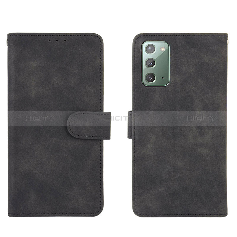 Samsung Galaxy Note 20 5G用手帳型 レザーケース スタンド カバー L01Z サムスン ブラック