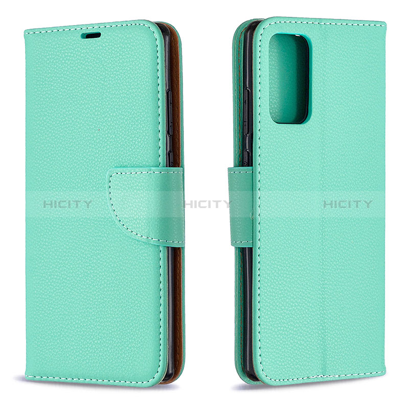 Samsung Galaxy Note 20 5G用手帳型 レザーケース スタンド カバー B06F サムスン グリーン