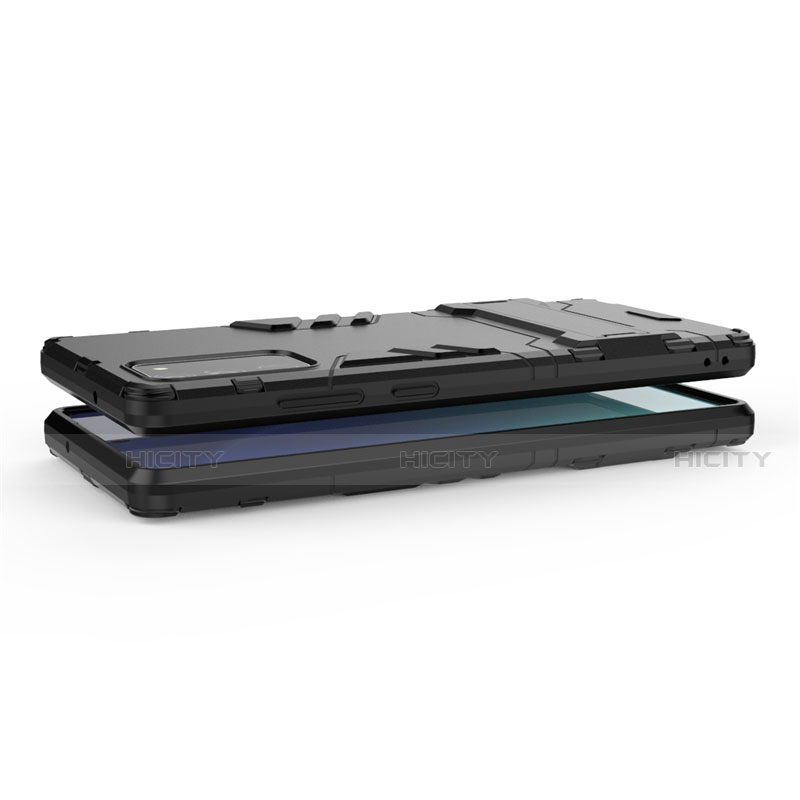 Samsung Galaxy Note 20 5G用ハイブリットバンパーケース スタンド プラスチック 兼シリコーン カバー N01 サムスン 