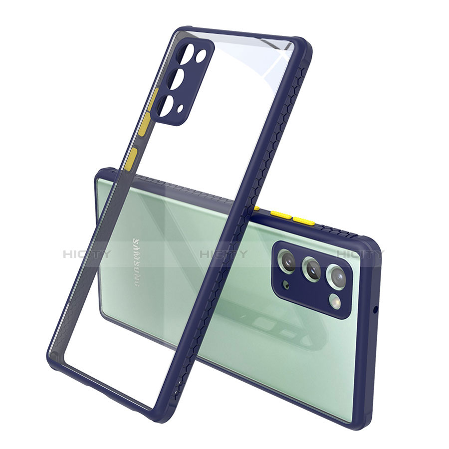 Samsung Galaxy Note 20 5G用ハイブリットバンパーケース クリア透明 プラスチック 鏡面 カバー N02 サムスン 