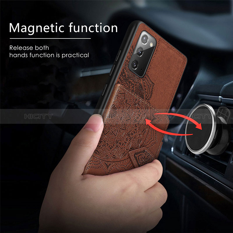 Samsung Galaxy Note 20 5G用極薄ソフトケース シリコンケース 耐衝撃 全面保護 マグネット式 バンパー S05D サムスン 