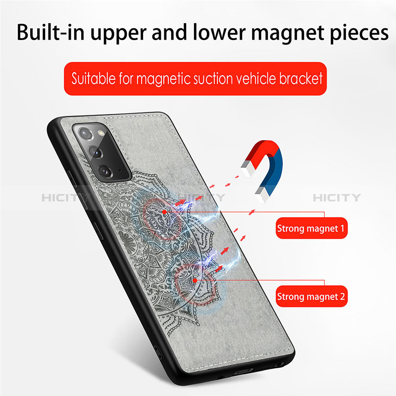 Samsung Galaxy Note 20 5G用極薄ソフトケース シリコンケース 耐衝撃 全面保護 マグネット式 バンパー S04D サムスン 