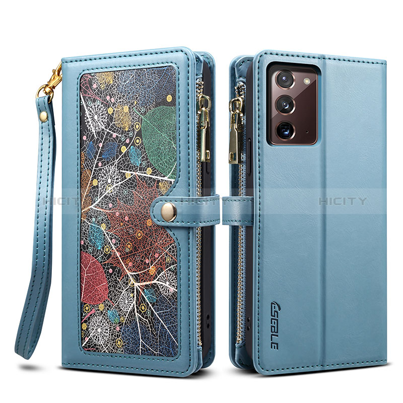 Samsung Galaxy Note 20 5G用手帳型 レザーケース スタンド カバー B02S サムスン 