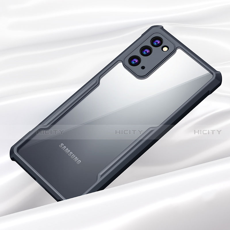 Samsung Galaxy Note 20 5G用ハイブリットバンパーケース クリア透明 プラスチック 鏡面 カバー M01 サムスン 